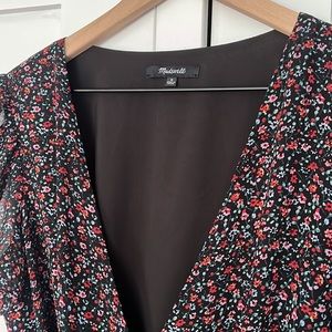 Madewell floral midi wrap dress - M